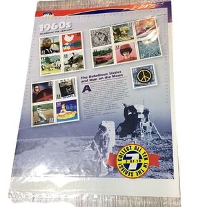 USPS Celebrate The Century 1960s Stamps OS Multi New 1999 Commemorative Sheet